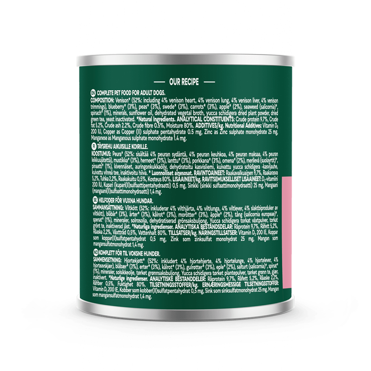 Natures Menu Country Hunter Meals Venison & Blueberry Wet Dog Food Cans - 6 x 600g_2